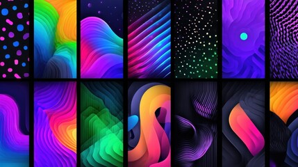 Vibrant Abstract Wavy Backgrounds Collection