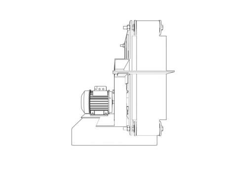 Blueprint Style Belt Sander Grinder Machine Line Art: Detailed Monochrome Engineering Schematic Vector Diagram for Industrial Metal Woodworking Power Tool Depiction, Technical Workshop Equipment CAD