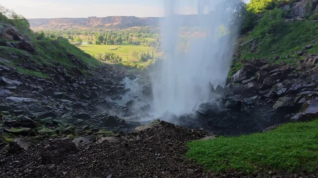 View from Behind Perrine Coulee Falls in the Snake River Canyon