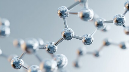 Molecular Structure Illustration, Representing Scientific and Technological Concepts