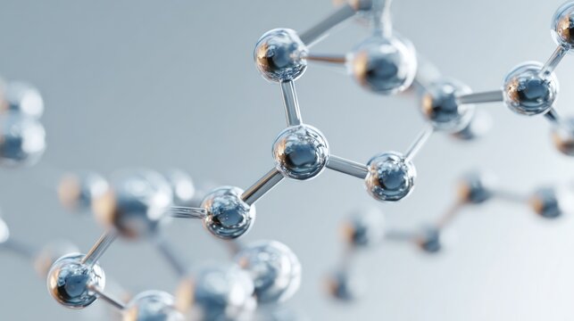 Molecular Structure Illustration, Representing Scientific and Technological Concepts - Powered by Adobe