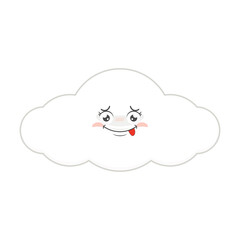 cloud doubt face cartoon cute