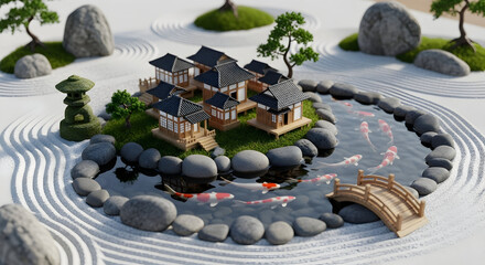 abstract 3d render of a city