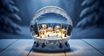 christmas ball in the snow