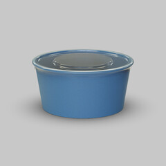 3D Rendered Paper Bowl on Clean White Background for Product Mockup, Packaging Design, and Branding Presentation