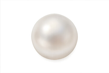 Obraz premium White round luxury pearl with transparent background