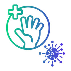 Obraz premium personal hygiene Line Gradient Icon