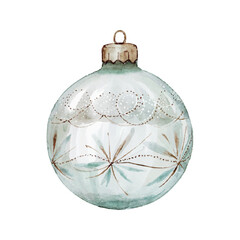 Watercolour Holiday Bauble Art for Christmas 