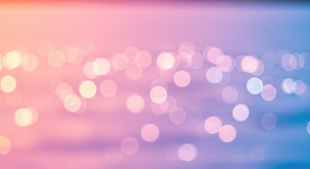 Soft, dreamy bokeh lights in pastel pink, purple, and blue hues
