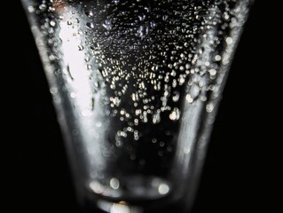 lucid. A refreshing glass of water with condensation, highlighting simplicity and purity. bar promotions, beverage menus, designed for product packaging and bar promotions, used by data analysts.