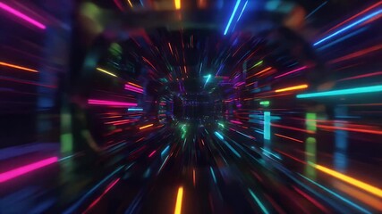 Dynamic Black Friday Neon Lights Speed Motion Background. - Powered by Adobe