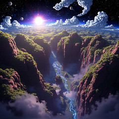 fantasy landscape with earth