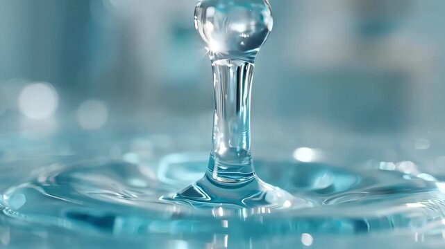 Medium shot of a water droplet sliding effortlessly off a hydrophobic surface showcasing advanced waterproof technology in smart coatings.