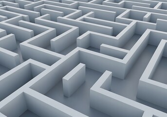 Infinite maze labyrinth design with interconnected pathways and passages