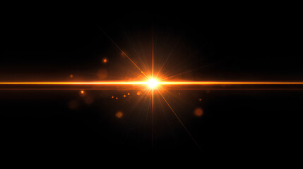 Fototapeta premium Orange lens flare streak on White background. Stock Illustration