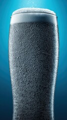 Dark Beer With Abundant Bubbles In Tall Glass Macro Studio Shot