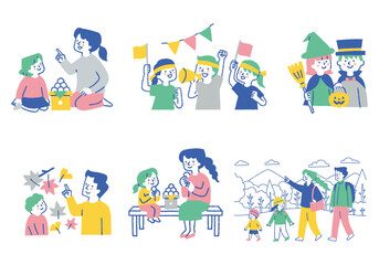 October Seasonal Event Illustration Set_Color