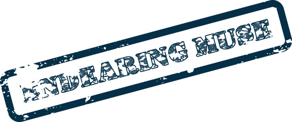 Distressed stamp impression displaying the profound phrase Endearing Muse, ideal for creative inspiration and artistic expression