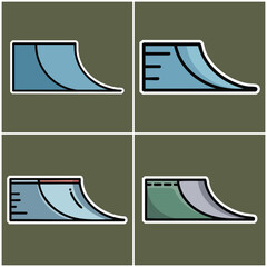 Skatepark ramps set with transparent background Street Rider Culture