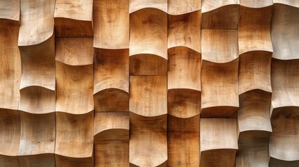 Abstract Wood Texture with Organic Wave Pattern