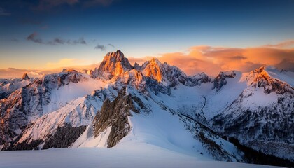sunset in the mountains