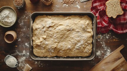 Freshly Prepared Bread Dough Ready for Baking
