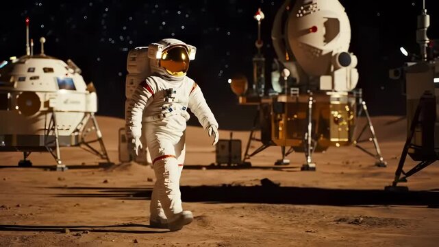 Astronaut Exploring Mars - A Journey of Discovery and Exploration.