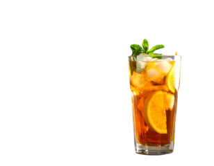 Firefly_Realistic soccer ball on a grassy field - Firefly_Refreshing iced tea in a tall glass with ice cubes