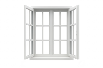 A bright. open white window with multiple panes. inviting natural light into a serene indoor space. creating a calm atmosphere perfect for relaxation or inspiration