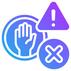 Restrictions icon for business risk, website, application, printing, document, poster design, etc