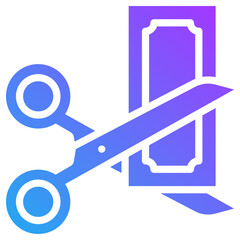 Cutting icon for business risk, website, application, printing, document, poster design, etc
