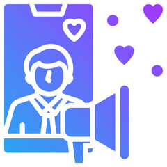 Influencer icon for business risk, website, application, printing, document, poster design, etc