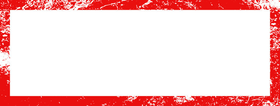 Empty rectangular frame featuring a red grunge border