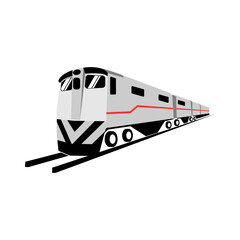 Classic passenger train design vector