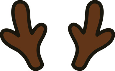 Obraz premium Cute Rudolph Reindeer Christmas Illustration Santa Deer Character