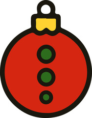 Christmas Bell Illustration Cute Holiday Jingle Ornament