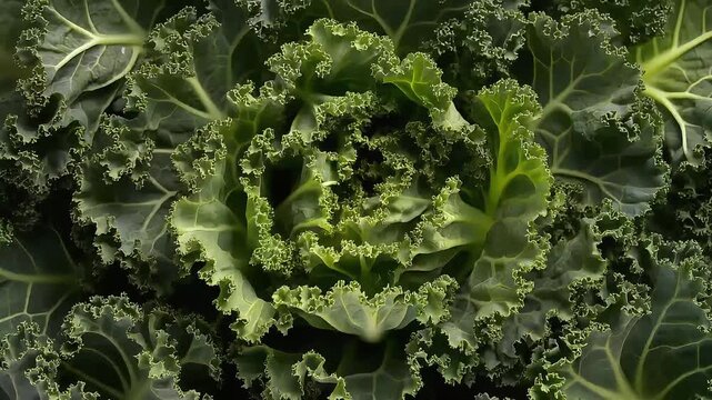 Kale plant growing in garden.