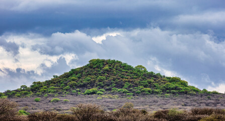 Motsenekatse hills located near Molapowabojang village in Botswana African landscape, typical...