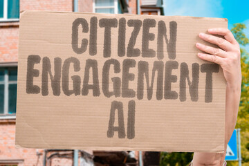 "Citizen Engagement AI" AI boosts citizen engagement platforms. CITIZEN. ENGAGEMENT. AI. AI. BOOSTS.