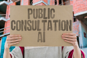 "Public Consultation AI" AI facilitates public consultations online. PUBLIC. CONSULTATION. AI. AI. FACILITATES.