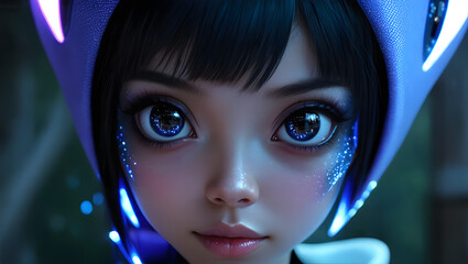 Digital Avatar with Illuminated Eyes