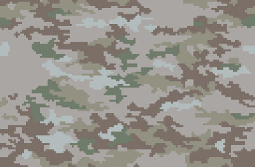 seamless camouflage pattern with pixelated look