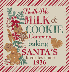 New Christmas season Gingerbread print 2026 wallpaper,postcard