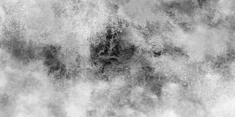 Abstract white and gray isolated cloud cumulus clouds. Gray aquarelle painted realistic fog or mist smoky textured canvas design. White and ash messy wall stucco texture background.