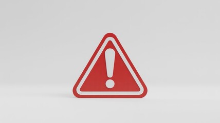Red alert warning sign stands out, demanding attention for safety, risk, or error messages, perfect for websites, apps, and informational content