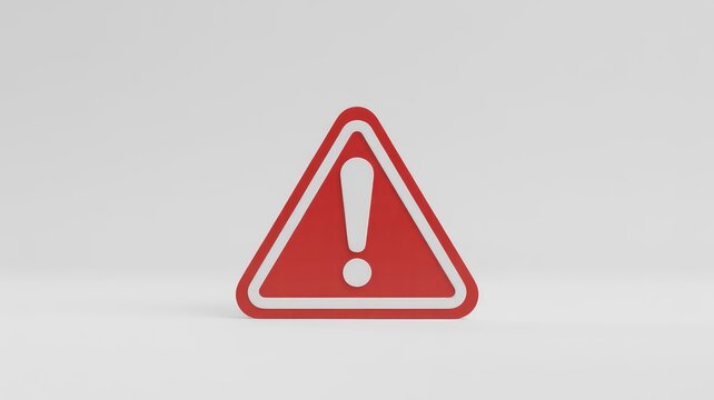 Red alert warning sign stands out, demanding attention for safety, risk, or error messages, perfect for websites, apps, and informational content