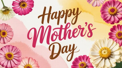 Celebrate Mother's Day with a vibrant display of colorful flowers, perfect for a heartwarming greeting card or a cheerful social media post