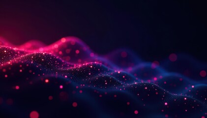 Abstract black tech lines, nodes, and gradients, elegant, illustration