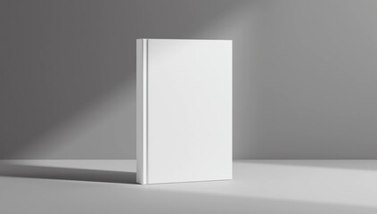 Blank book cover over white background