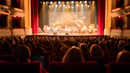 Vibrant cultural Broadway show experience in New York with musical theatre performance, actors, stage, applause, urban destination, memorable evening, ticketed event, trip tour treat spectacle night